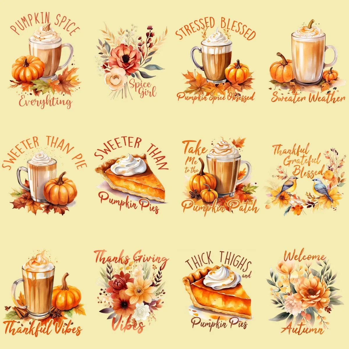 49 Mega Autumn Fall Designs Bundle PNG