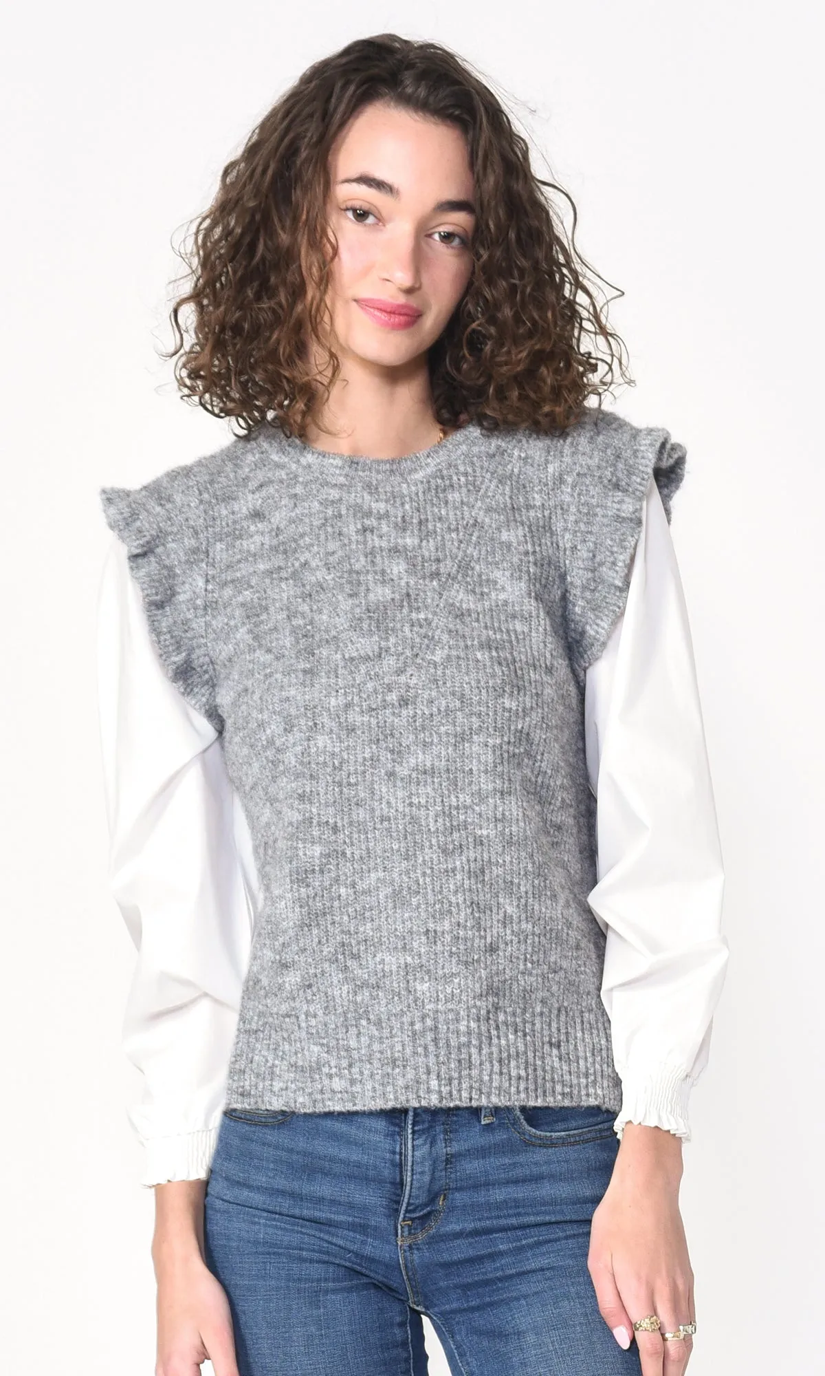 Adela Twoffer Vest Sweater Top - FINAL SALE