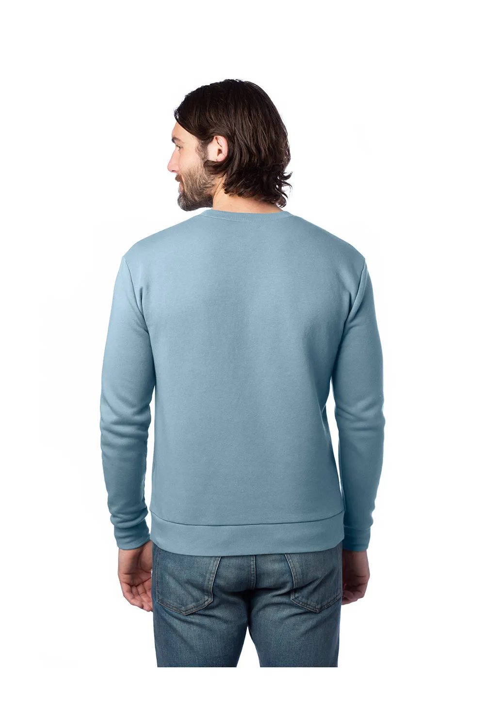 Alternative Mens Eco Cozy Fleece Crewneck Sweatshirt - Light Blue