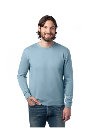 Alternative Mens Eco Cozy Fleece Crewneck Sweatshirt - Light Blue