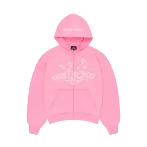 Broken Planet Zip Up Hoodie 'Candy Pink'