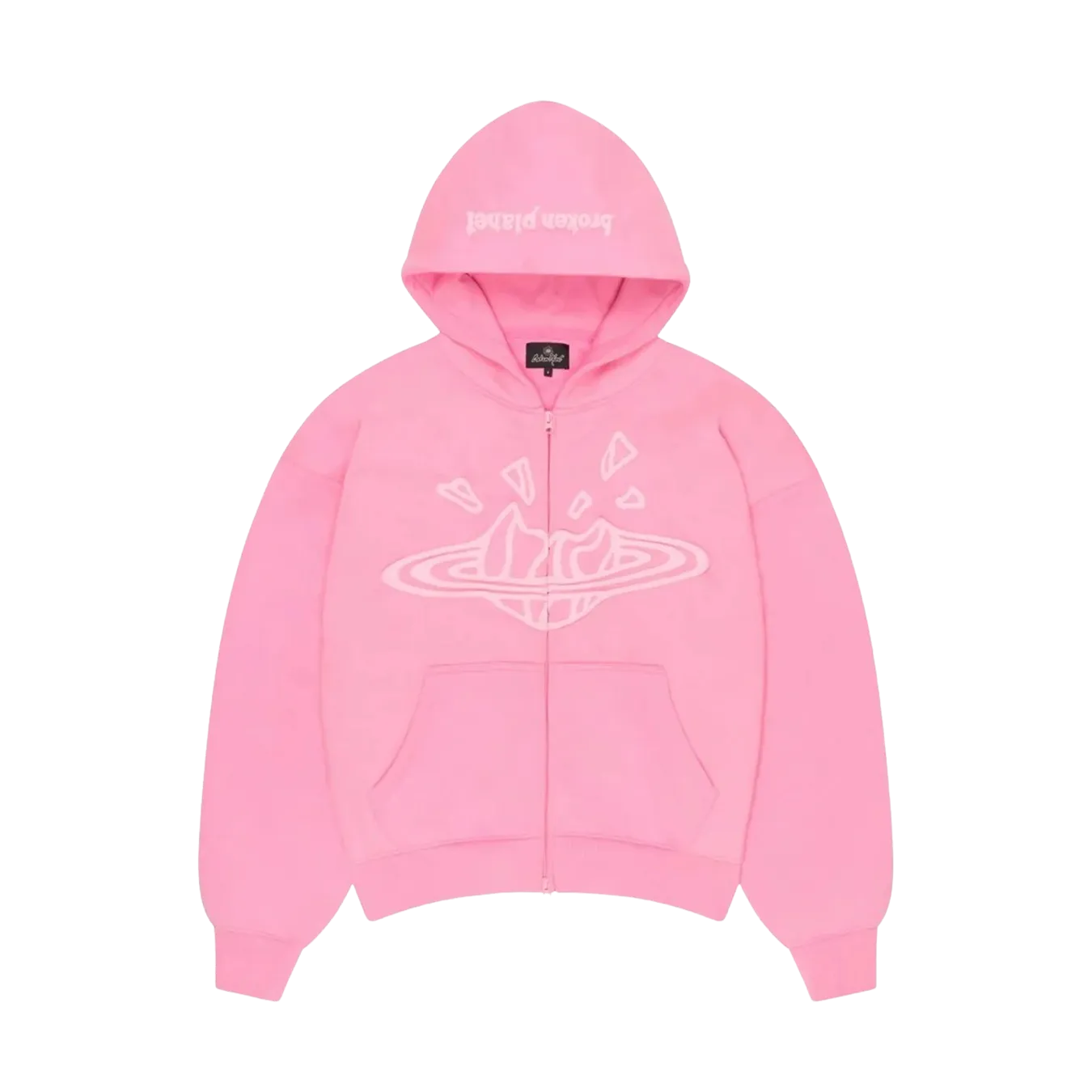 Broken Planet Zip Up Hoodie 'Candy Pink'