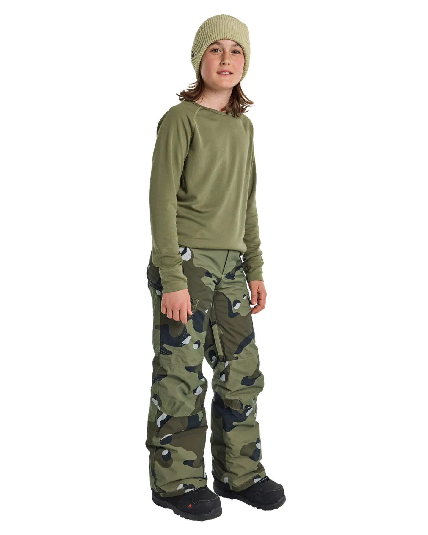 Burton Kids' Exile 2L Cargo Snow Pants - Forest Moss Cookie Camo