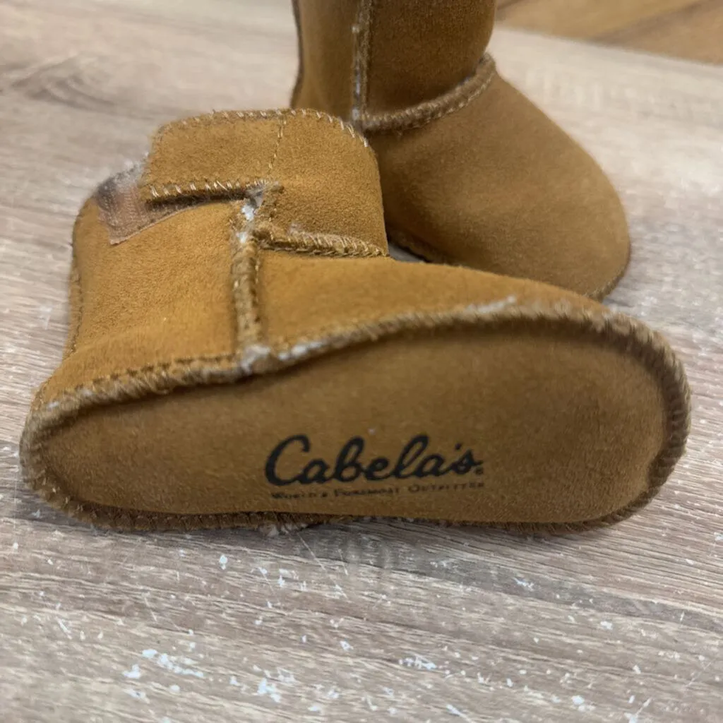 Cabela's Children's Fleece lined Booties : Tan-children-0-6m