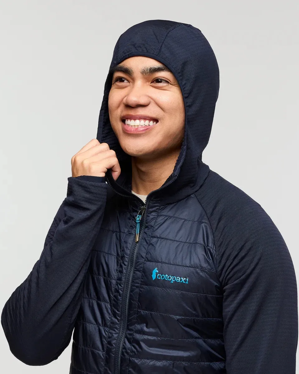 Capa Hybrid Insulated Hooded Jacket in Carbon