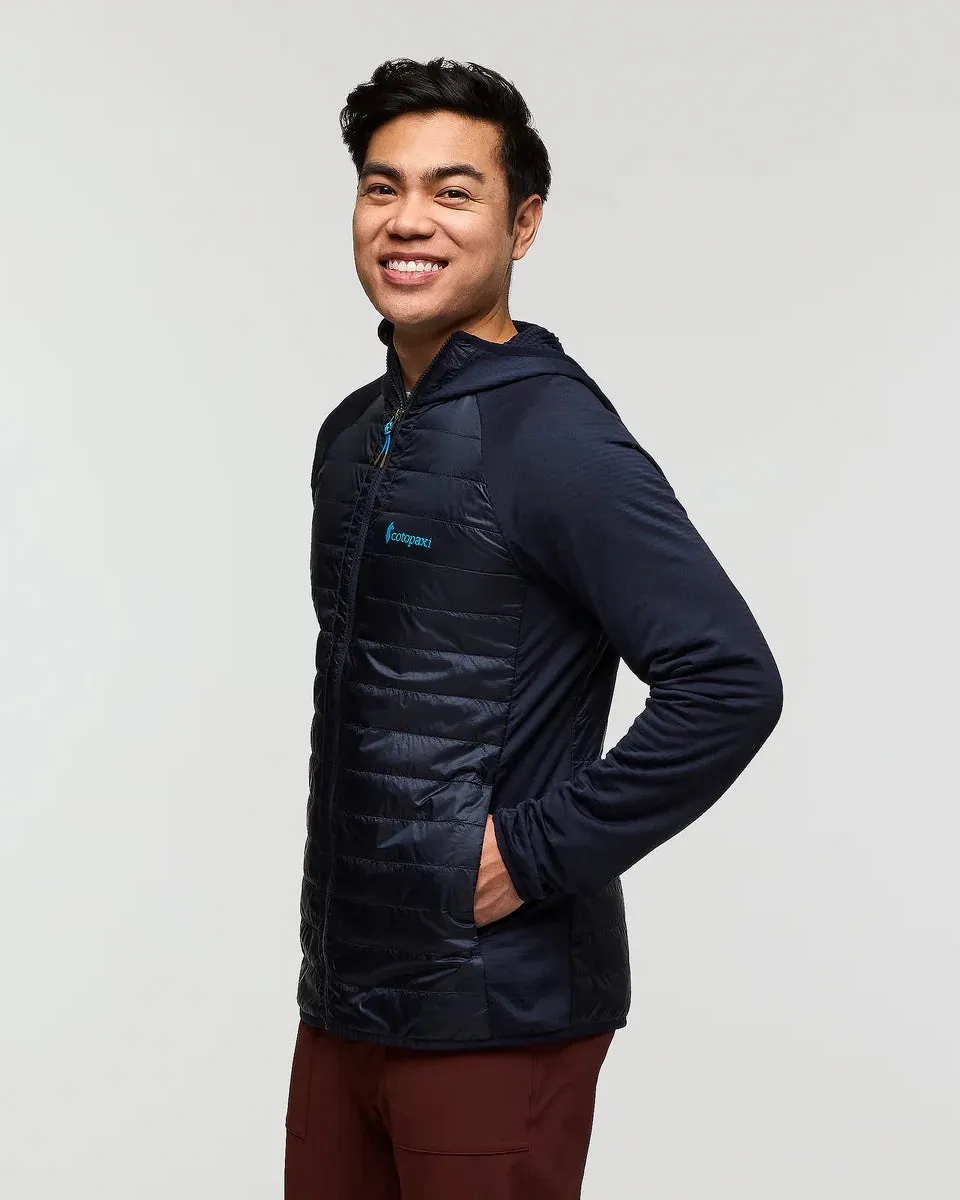 Capa Hybrid Insulated Hooded Jacket in Carbon