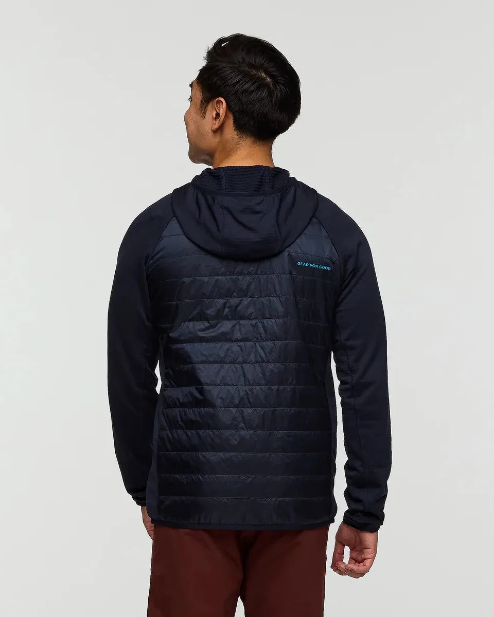 Capa Hybrid Insulated Hooded Jacket in Carbon