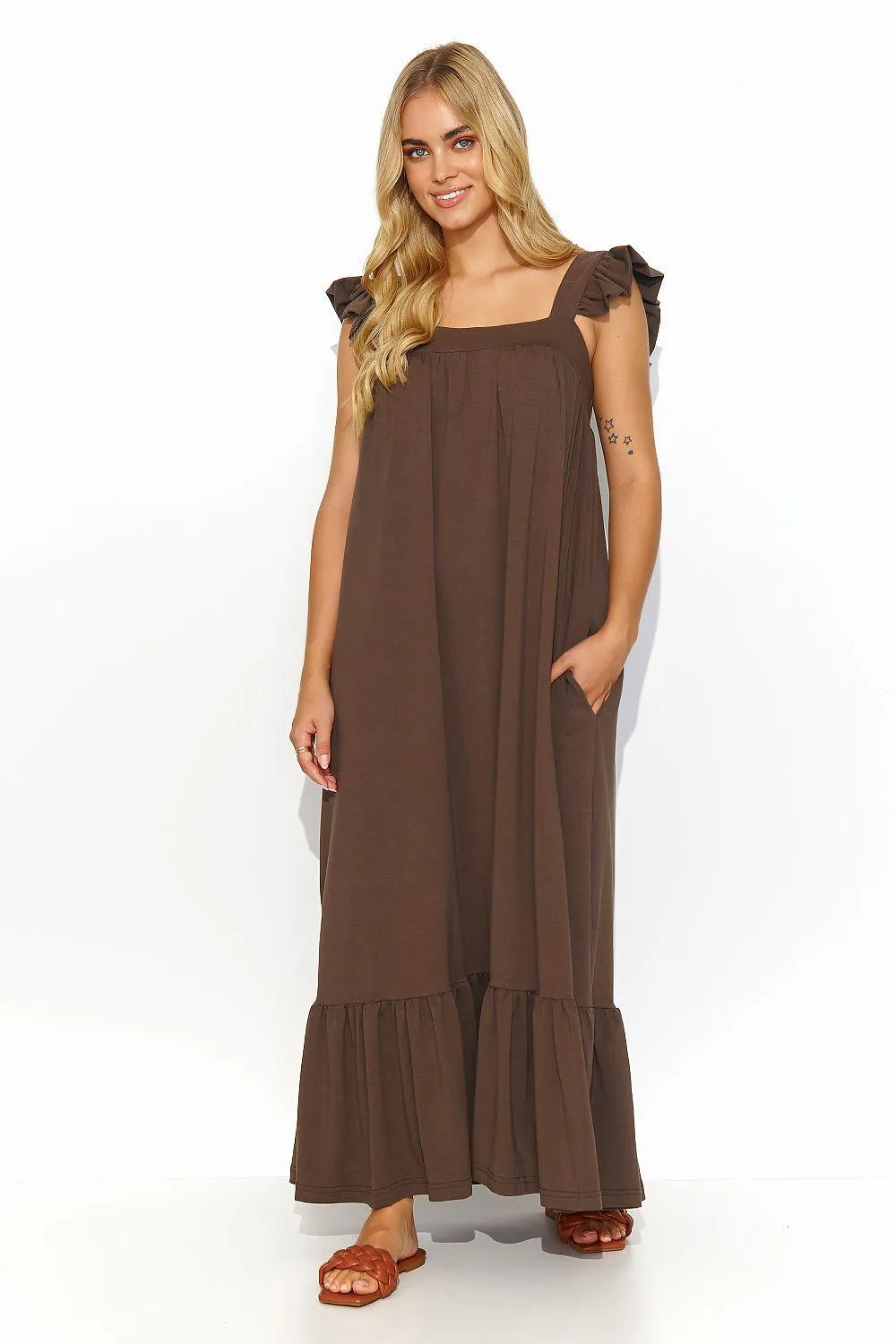 Chic Ruffled Summer Maxi Dress for Effortless Style