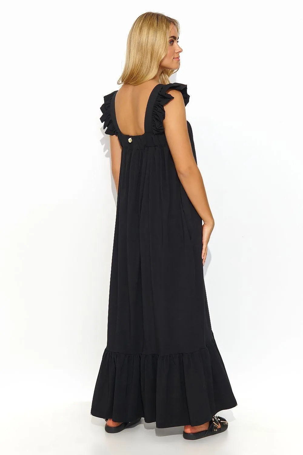 Chic Ruffled Summer Maxi Dress for Effortless Style