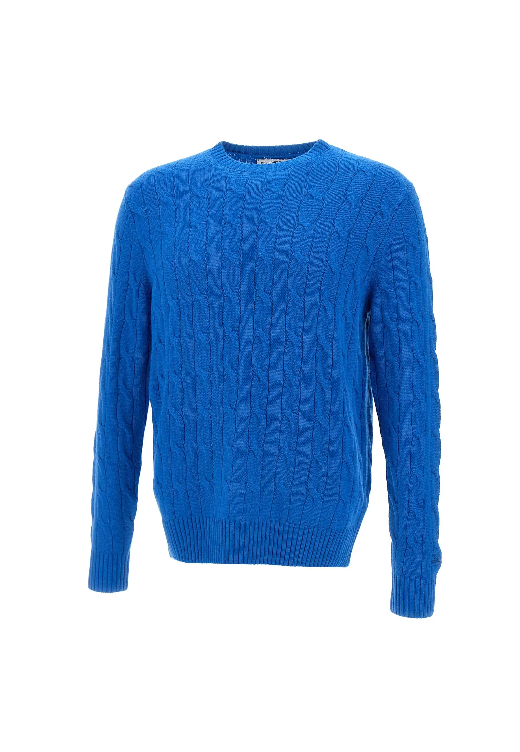 Cobalt Blue Cable Knit Sweater