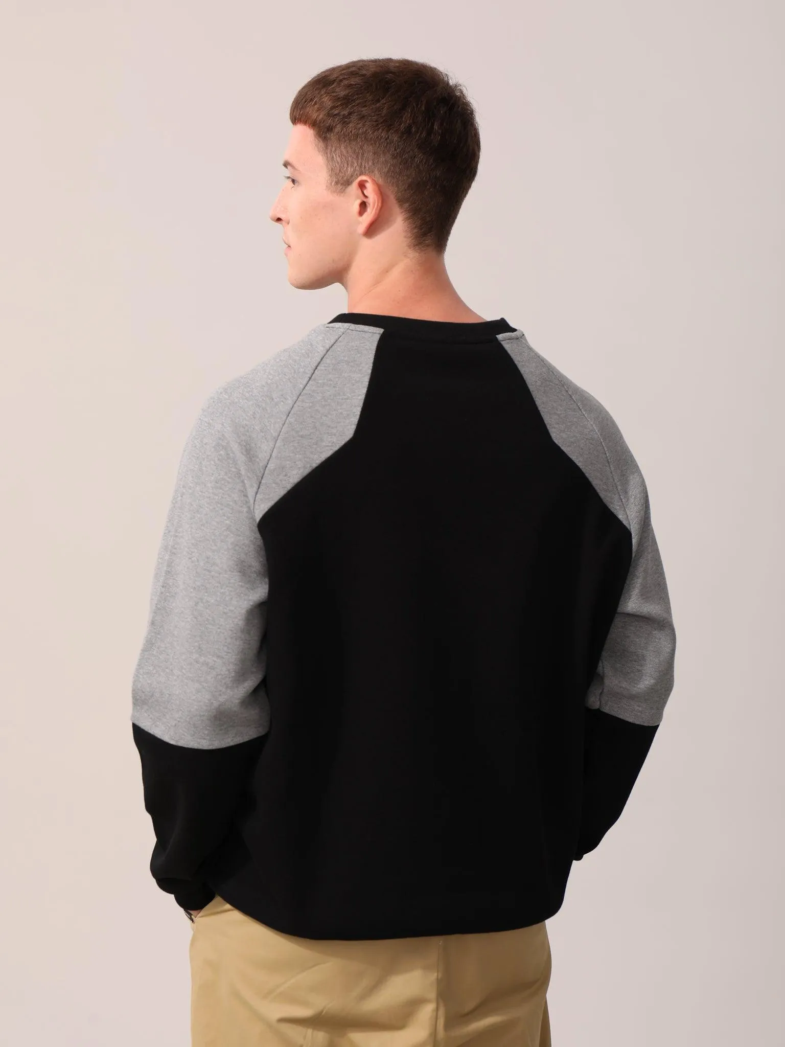 Contrast Shoulder Patch Sweater