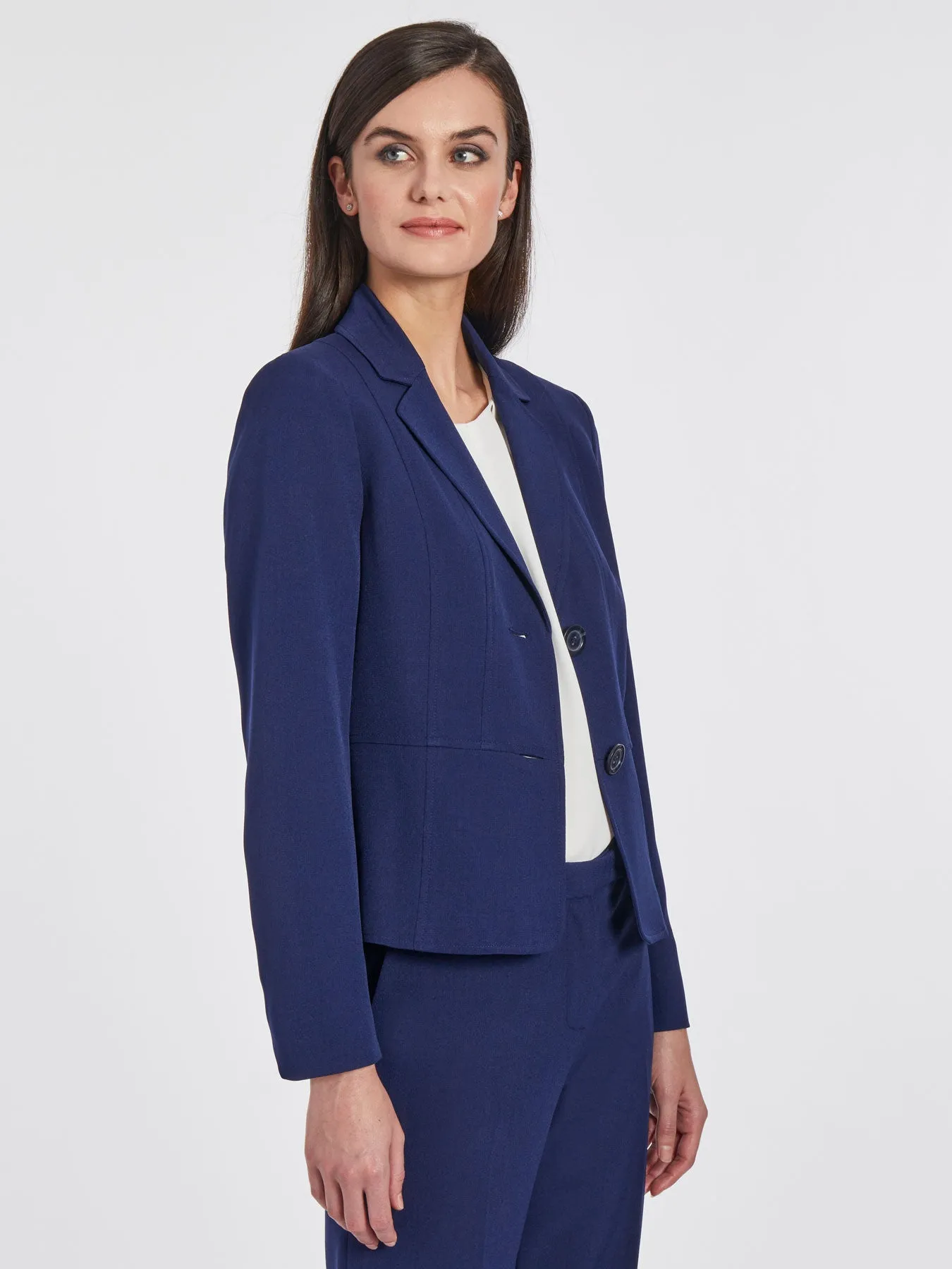 Crepe Two-Button Blazer