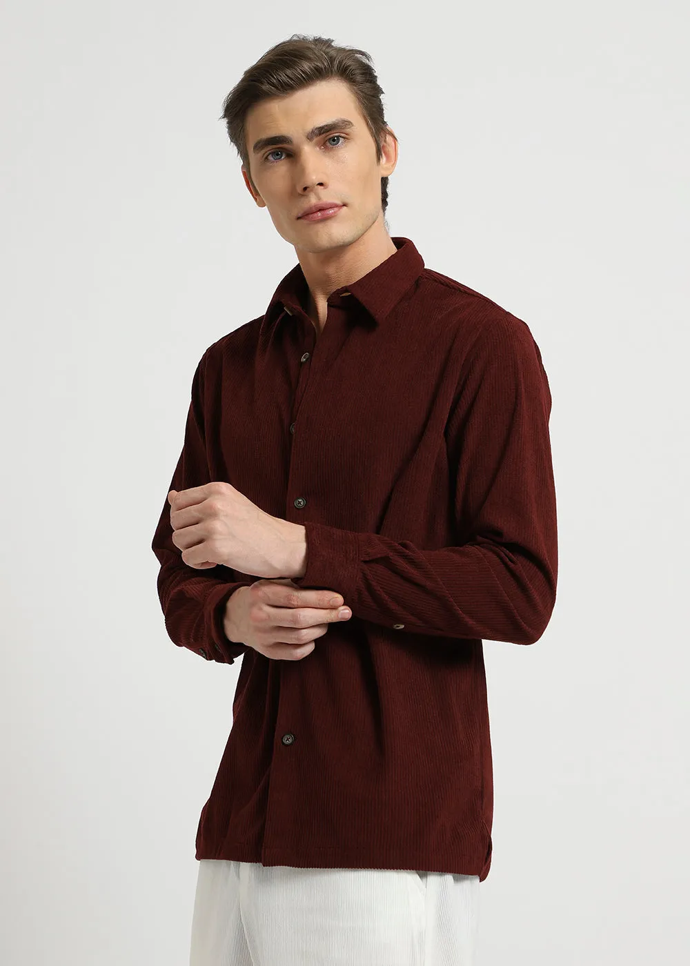 Decadant Maroon Corduroy Shirt