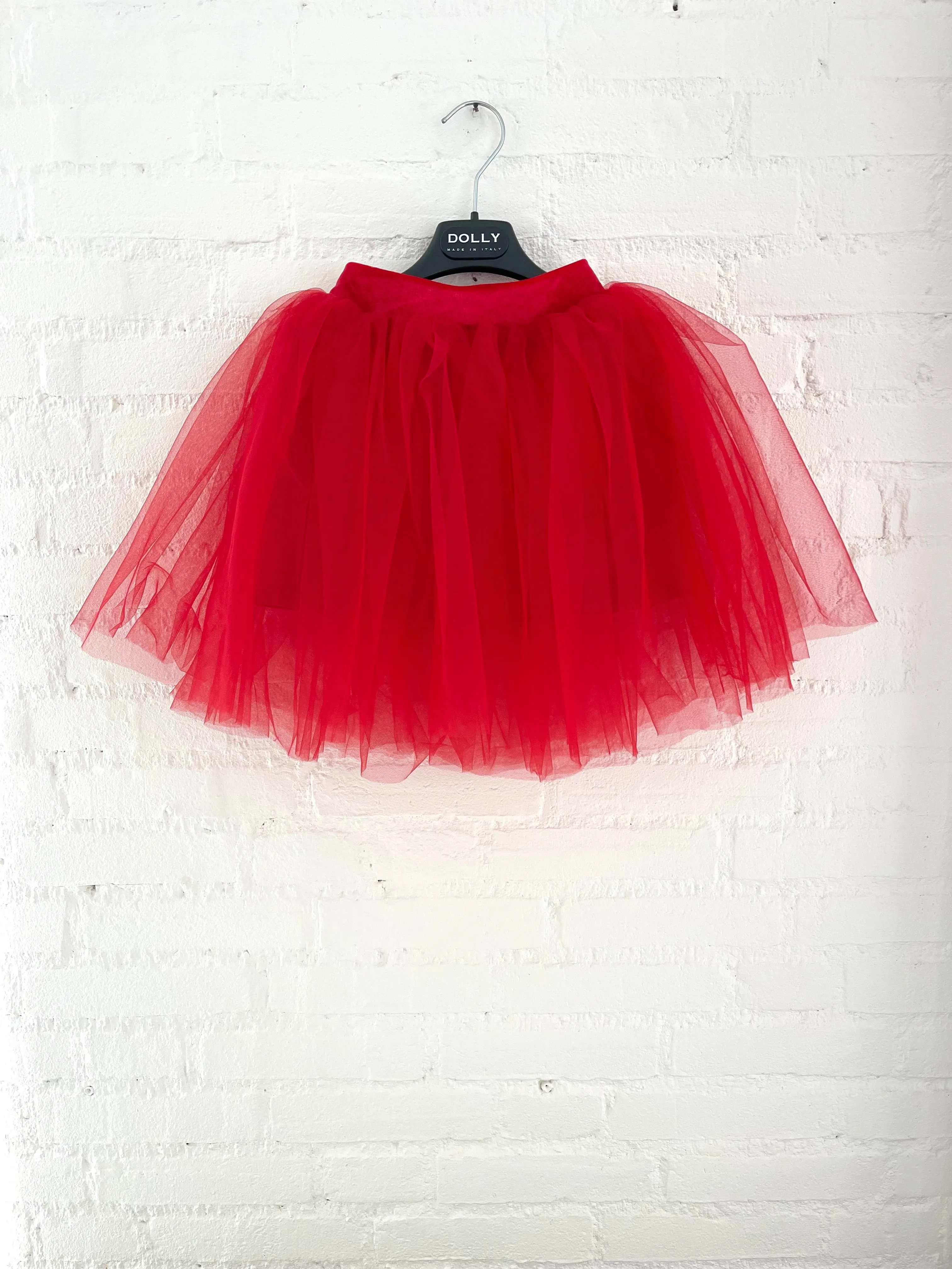 DOLLY CLASSIC TUTU WITH VELVET WAIST red