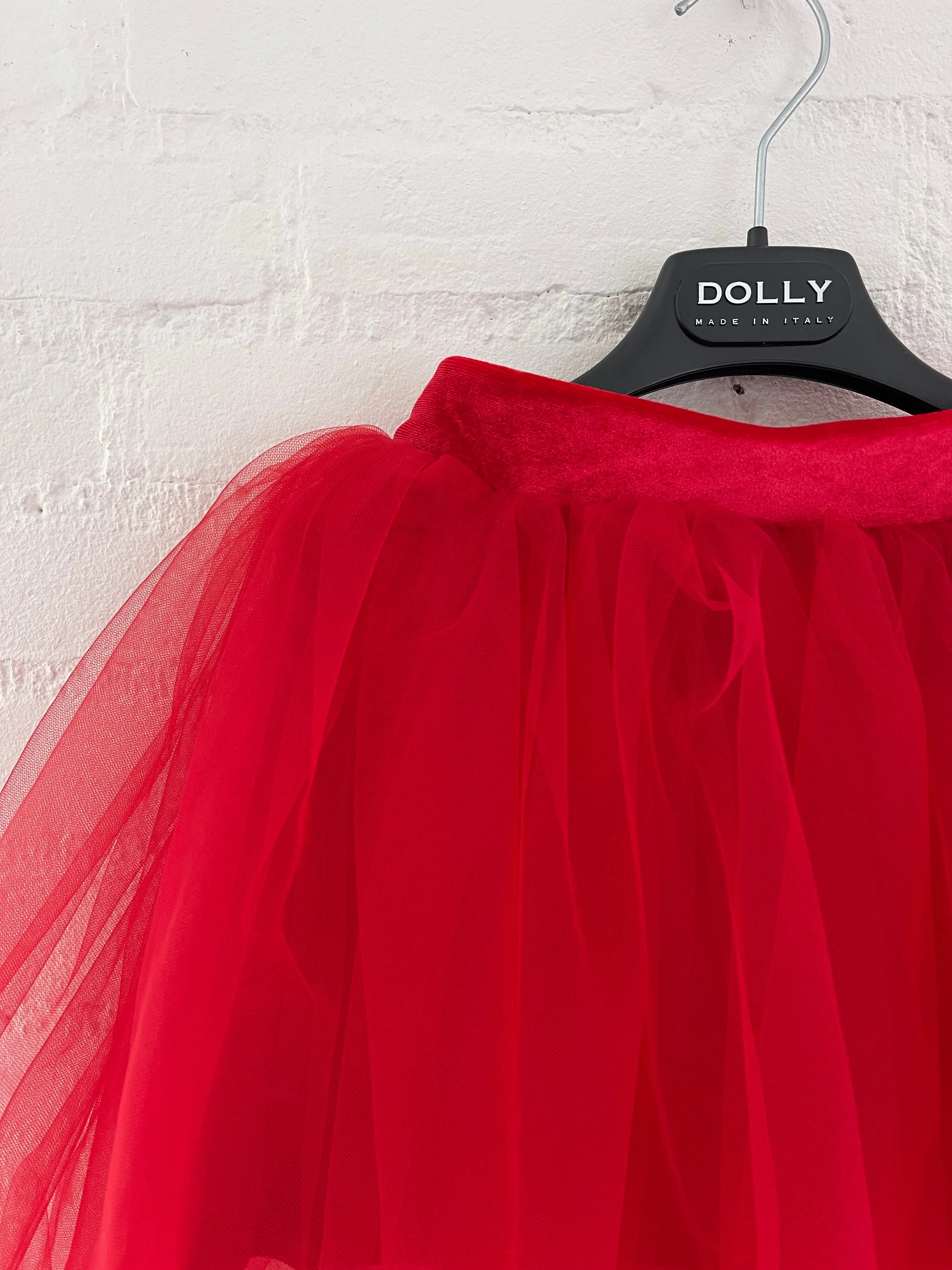 DOLLY CLASSIC TUTU WITH VELVET WAIST red