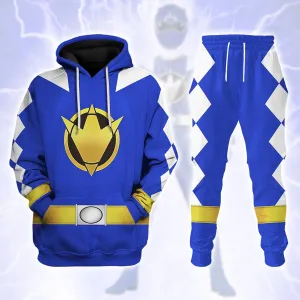 Gearhomie Blue Ranger Dino Thunder Hoodies Sweatshirt T-shirt Hawaiian Sweatpants