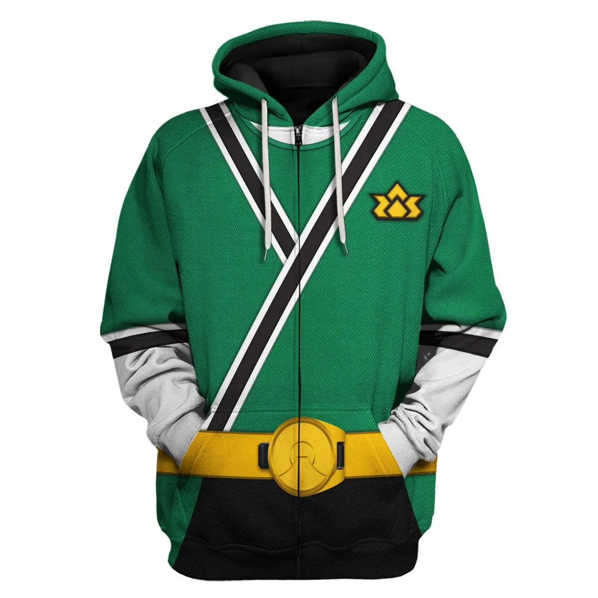 GearHomie Green Power Rangers Samurai Hoodies Sweatshirt T-shirt Hawaiian Tracksuit