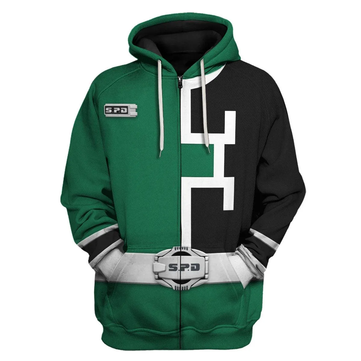 Gearhomie S.P.D Green Ranger Hoodies Sweatshirt T-shirt Sweatpants Hawaiian Tracksuit