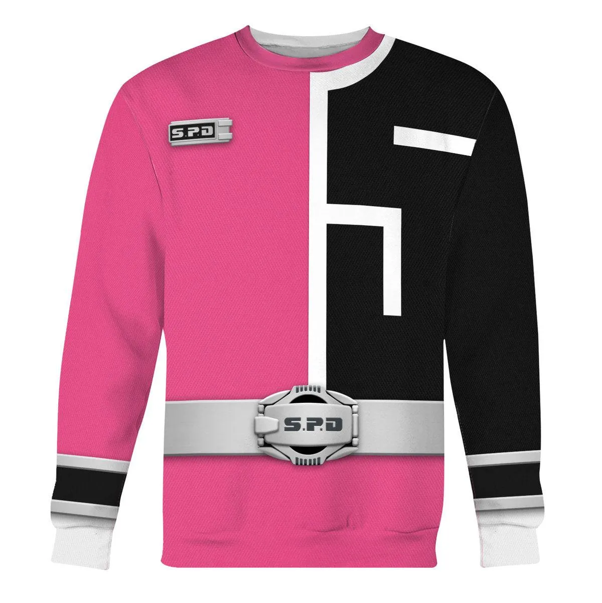 Gearhomie S.P.D Pink Ranger Hoodies Sweatshirt T-shirt Sweatpants Hawaiian Tracksuit