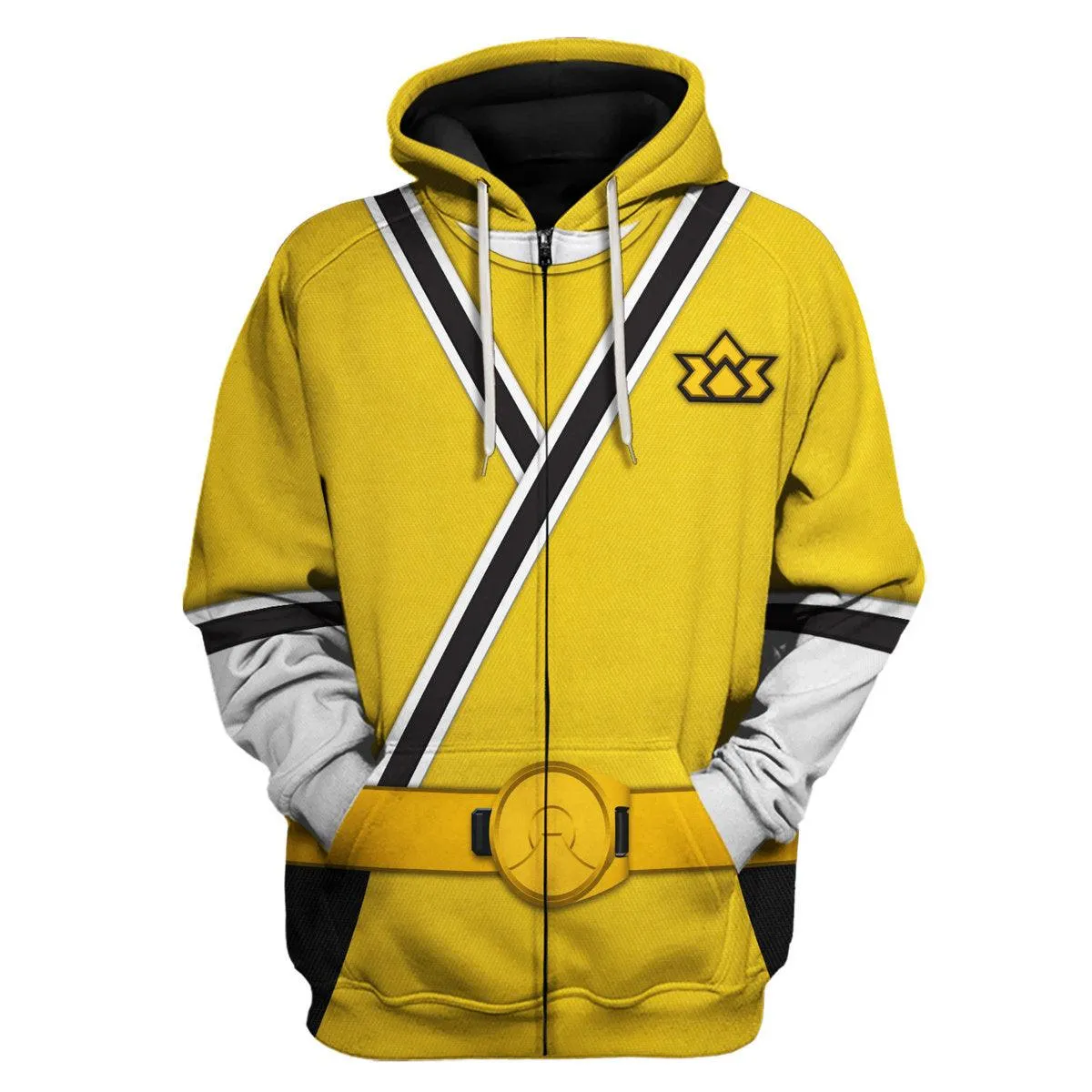 GearHomie Yellow Power Rangers Samurai Hoodies Sweatshirt T-shirt Hawaiian Tracksuit