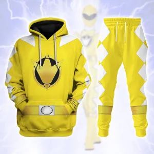 Gearhomie Yellow Ranger Dino Thunder Hoodies Sweatshirt T-shirt Hawaiian Sweatpants