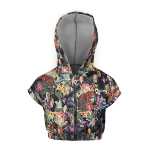 GIRLS MULTICOLOUR SHORT SLEEEVE HOODIE