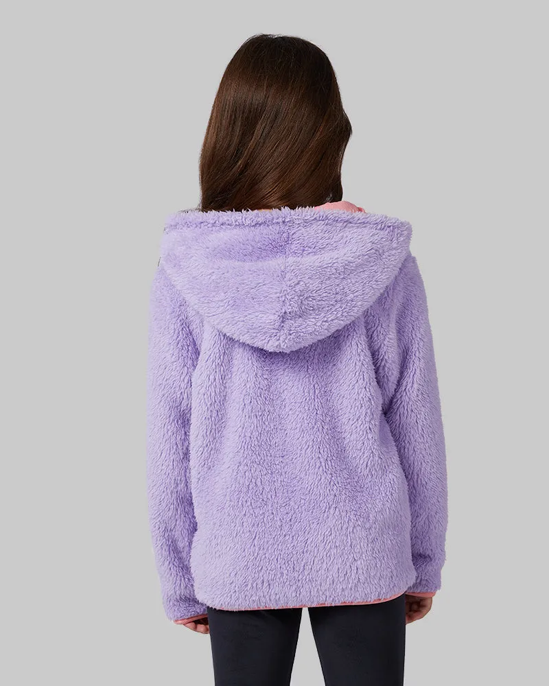 GIRLS' SOFT SHERPA HOODED FULL-ZIP