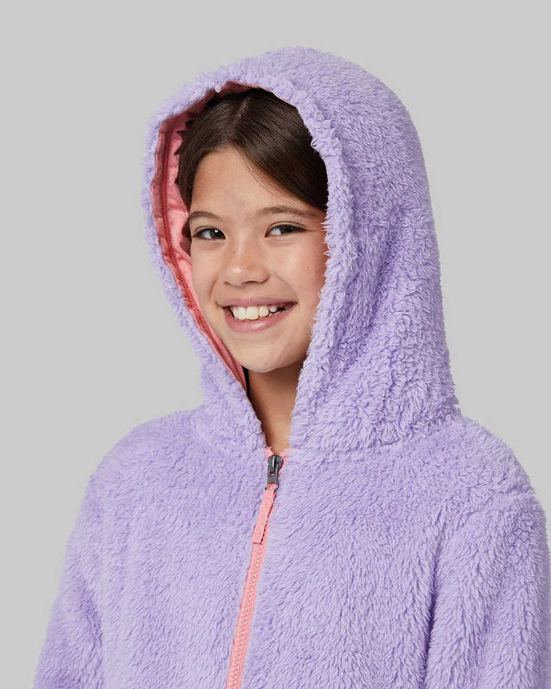 GIRLS' SOFT SHERPA HOODED FULL-ZIP