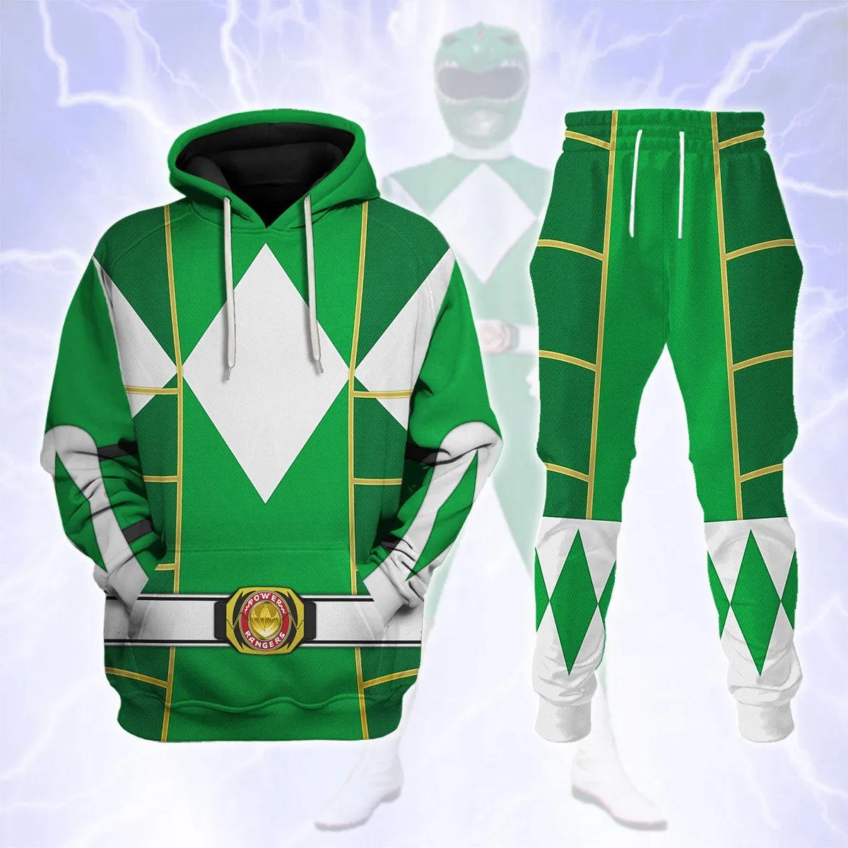 Green Ranger Mighty Morphin Cosplay Hoodies Sweatshirt T-shirt Hawaiian