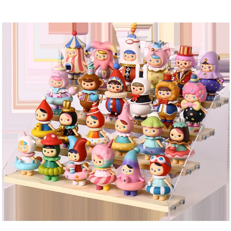 Hand Display Step Blind Box Storage Acrylic Wood Stepped Display Rack Ornaments Toy Display Rack