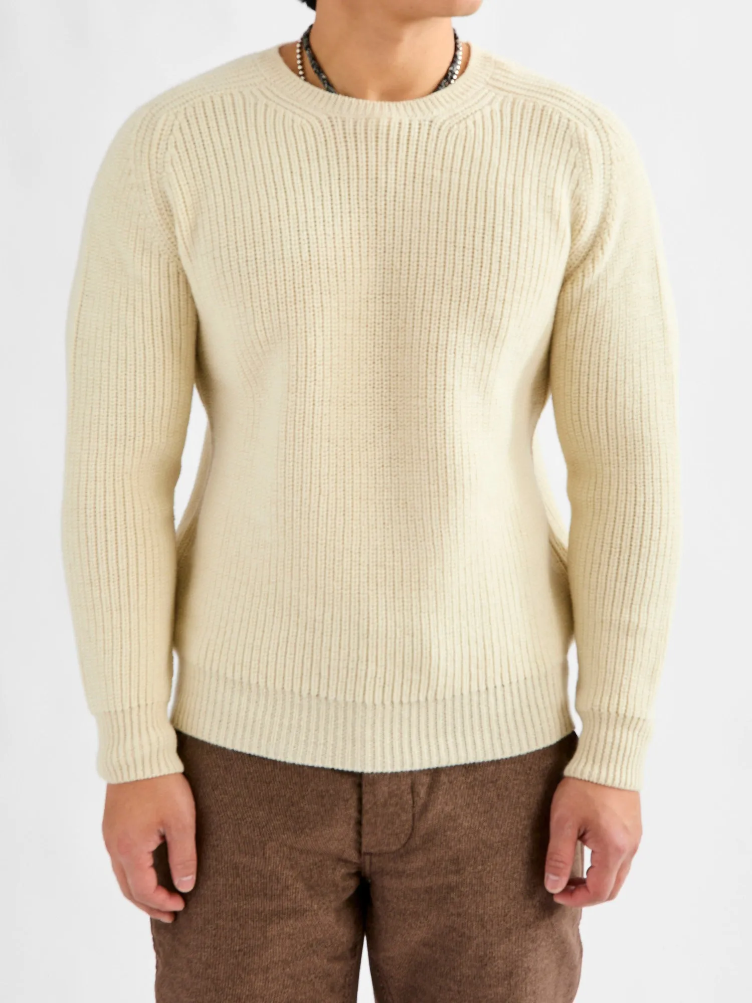 Highland Shakerknit Sweater in Cream