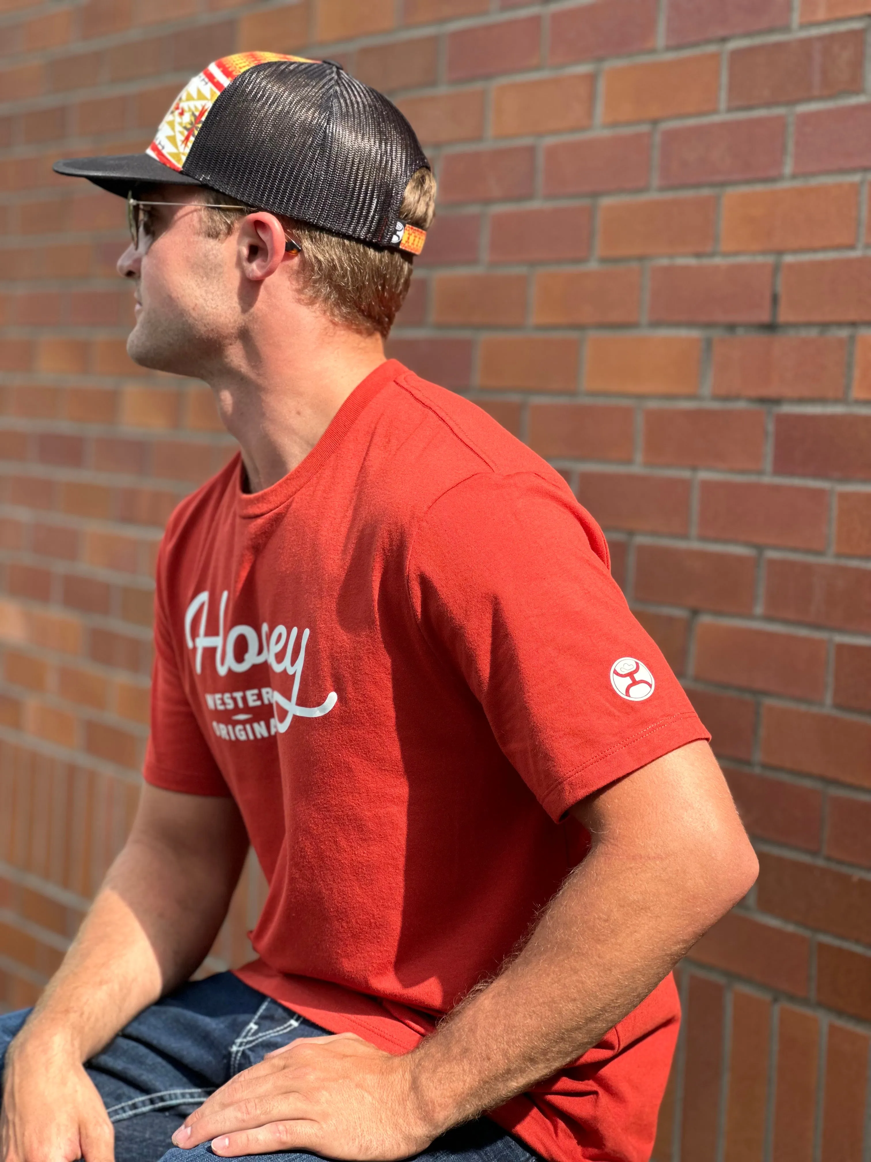 Hooey Men's OG Logo Tee in Crimson