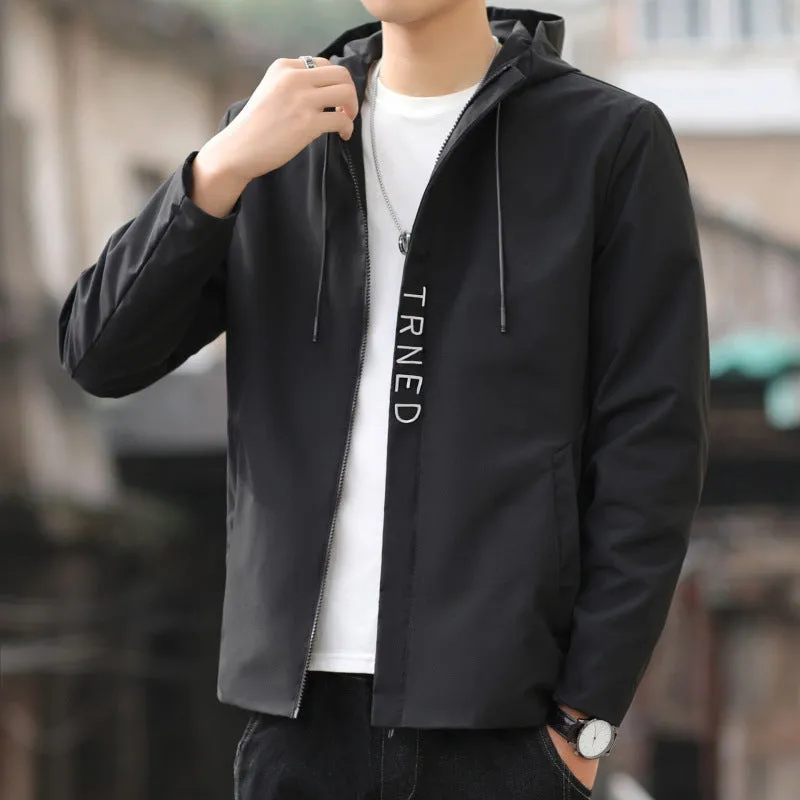 Jacket Slim Look Young Minimalist Stylish Hooded Tops Outerwear