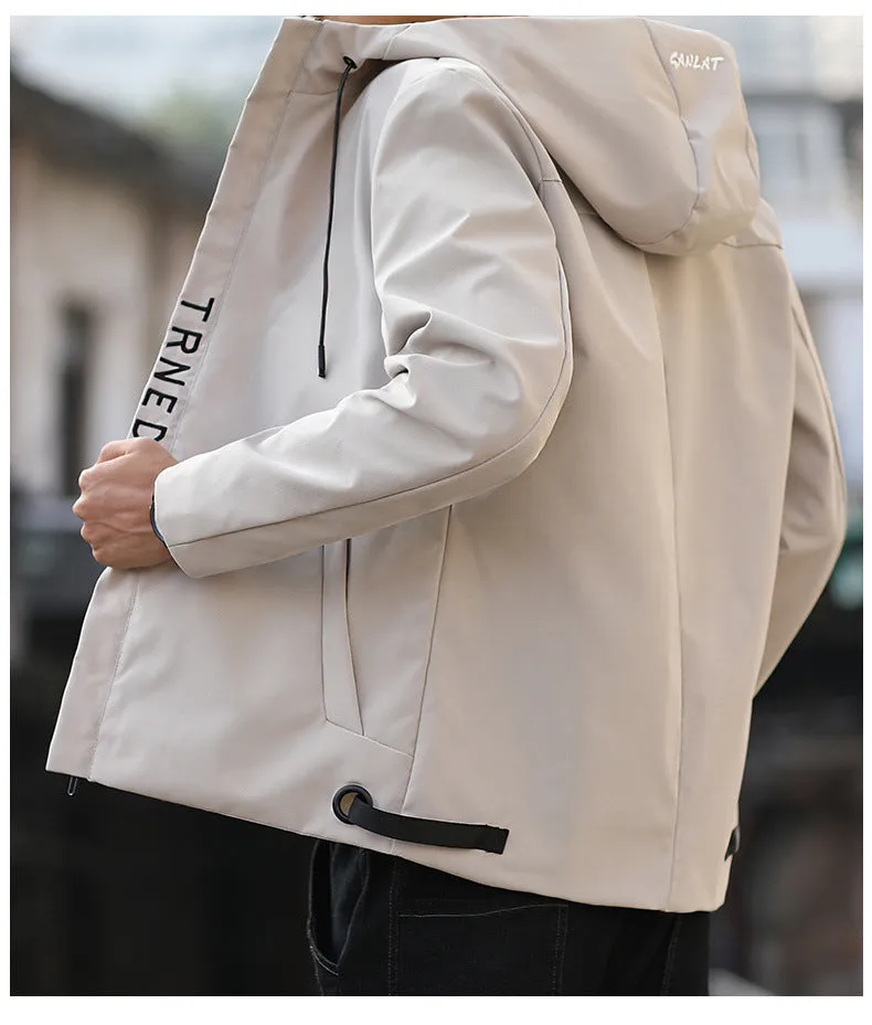 Jacket Slim Look Young Minimalist Stylish Hooded Tops Outerwear