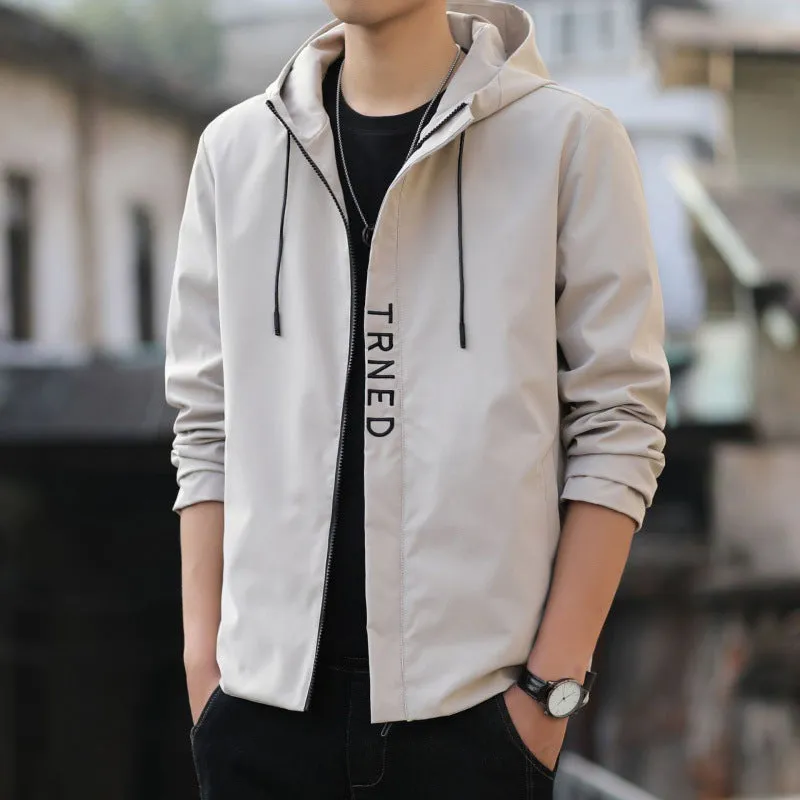 Jacket Slim Look Young Minimalist Stylish Hooded Tops Outerwear