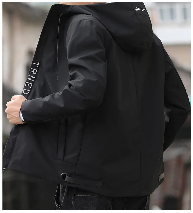 Jacket Slim Look Young Minimalist Stylish Hooded Tops Outerwear