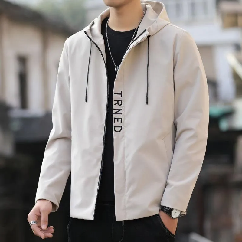 Jacket Slim Look Young Minimalist Stylish Hooded Tops Outerwear