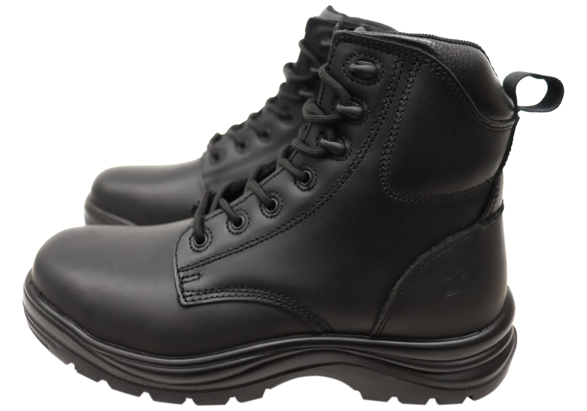 KingGee Mens Comfortable Cook Lace Up Leather Safety Work Boots