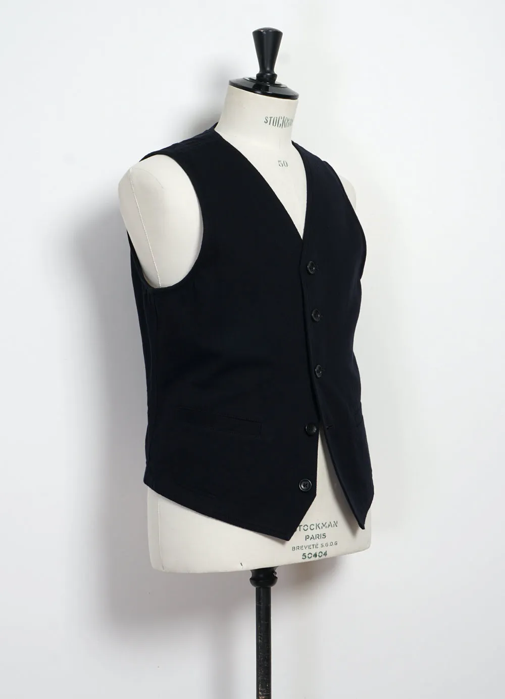 KNUD | Casual Waistcoat | Black Slub