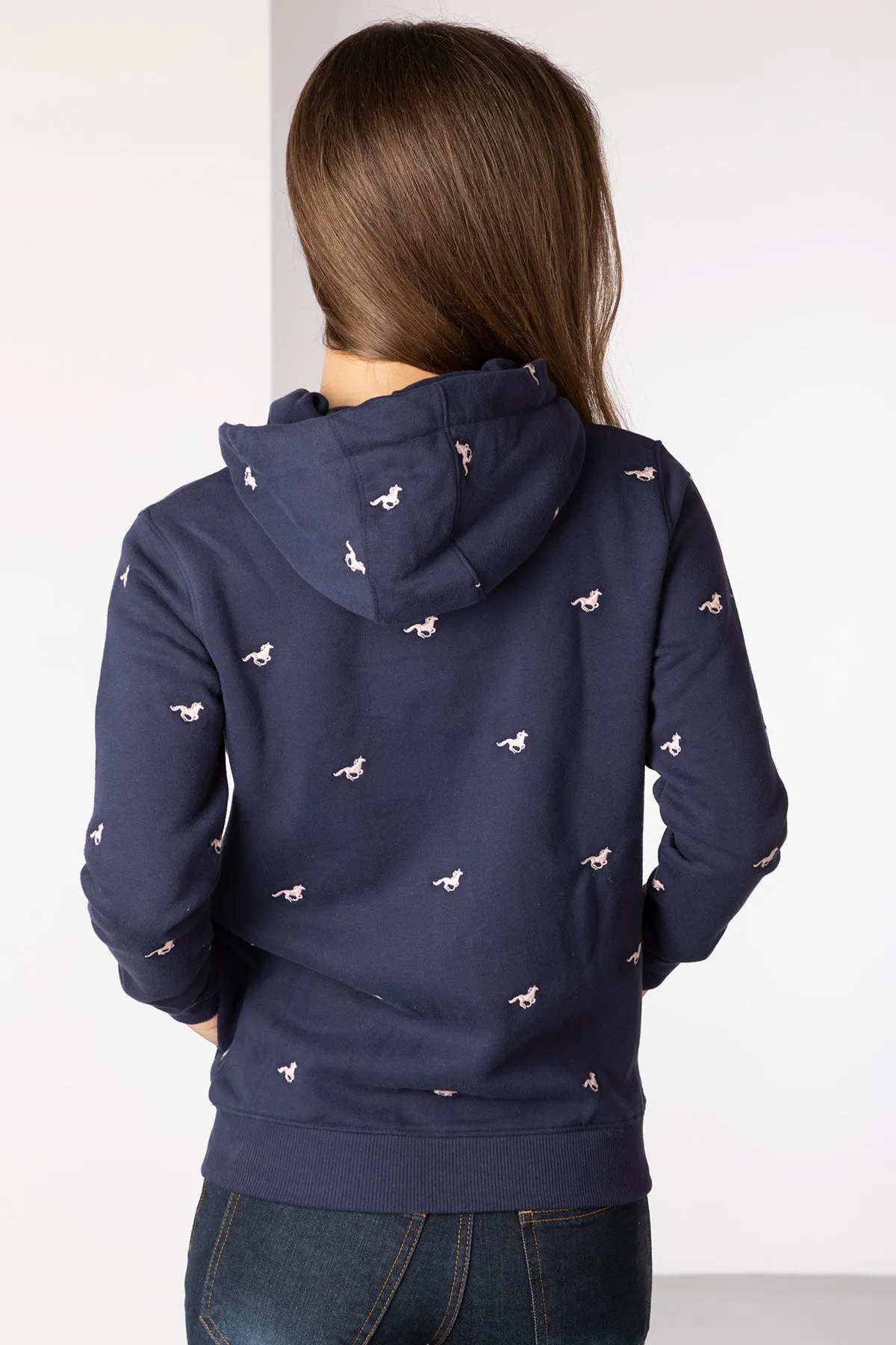 Ladies Embroidered Zip Up Hoodie - Emily