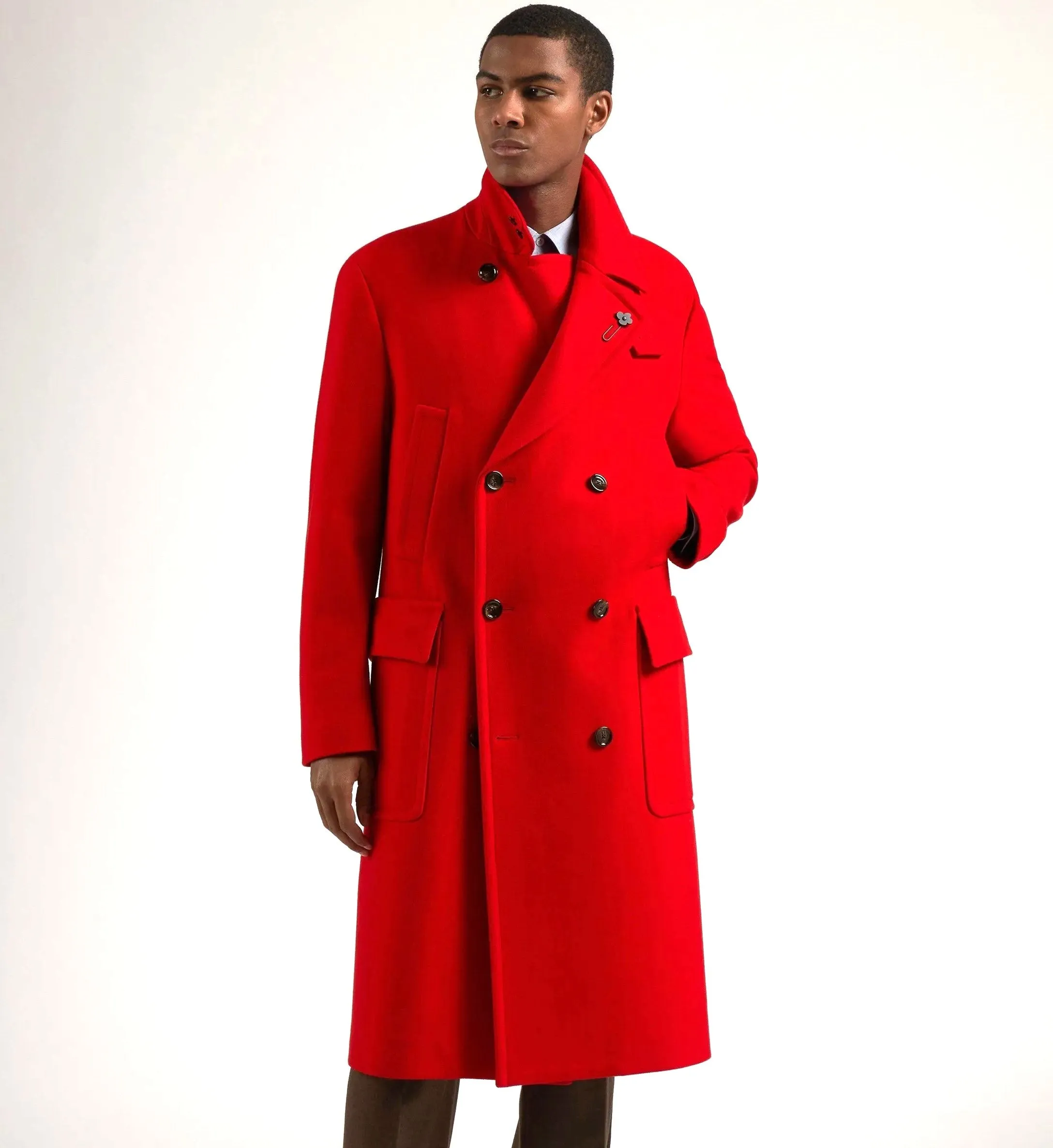 Lardini Soft Plush Wool Overcoat