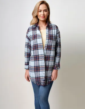 Lavender Mist Plaid Flannel Shirt