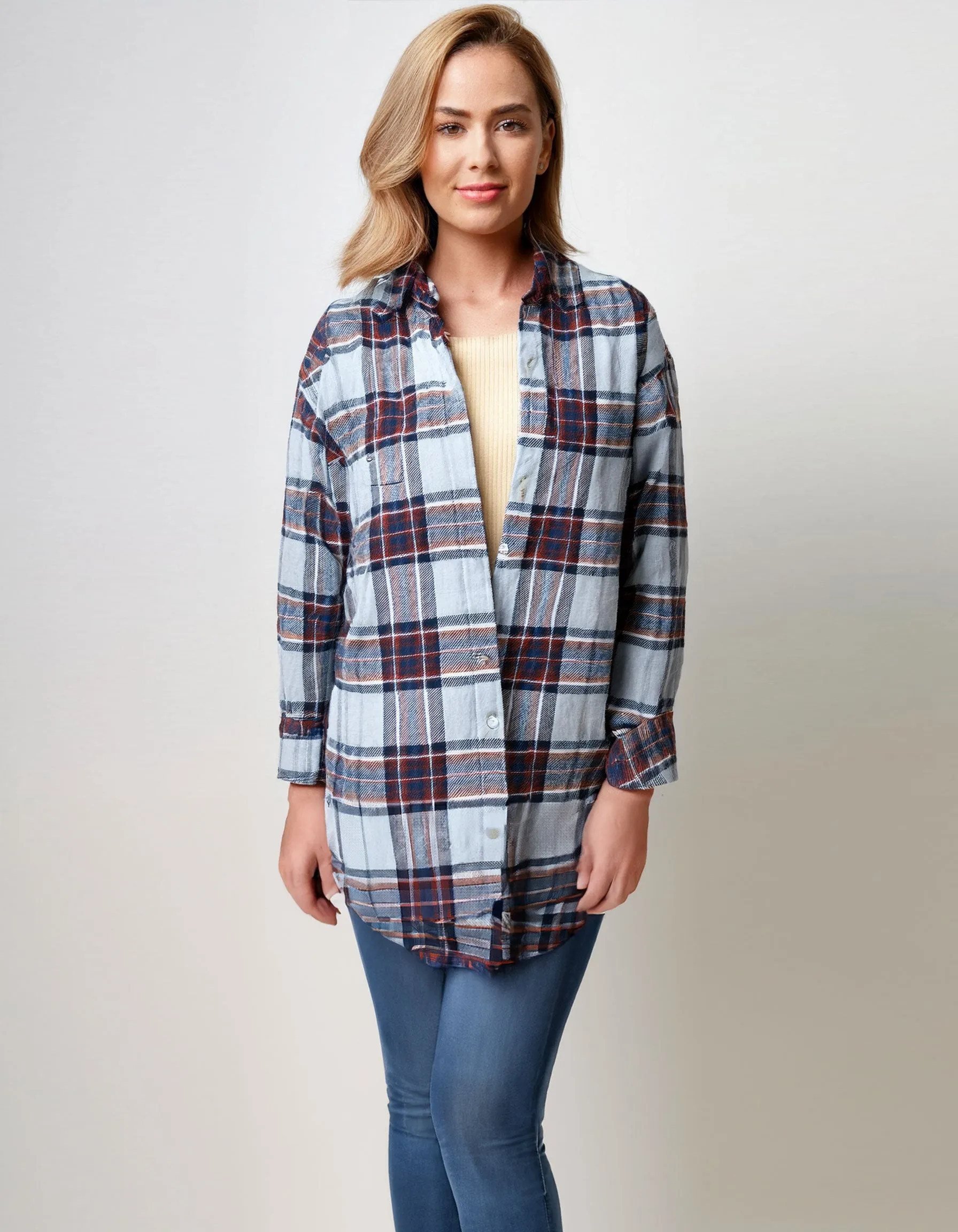 Lavender Mist Plaid Flannel Shirt