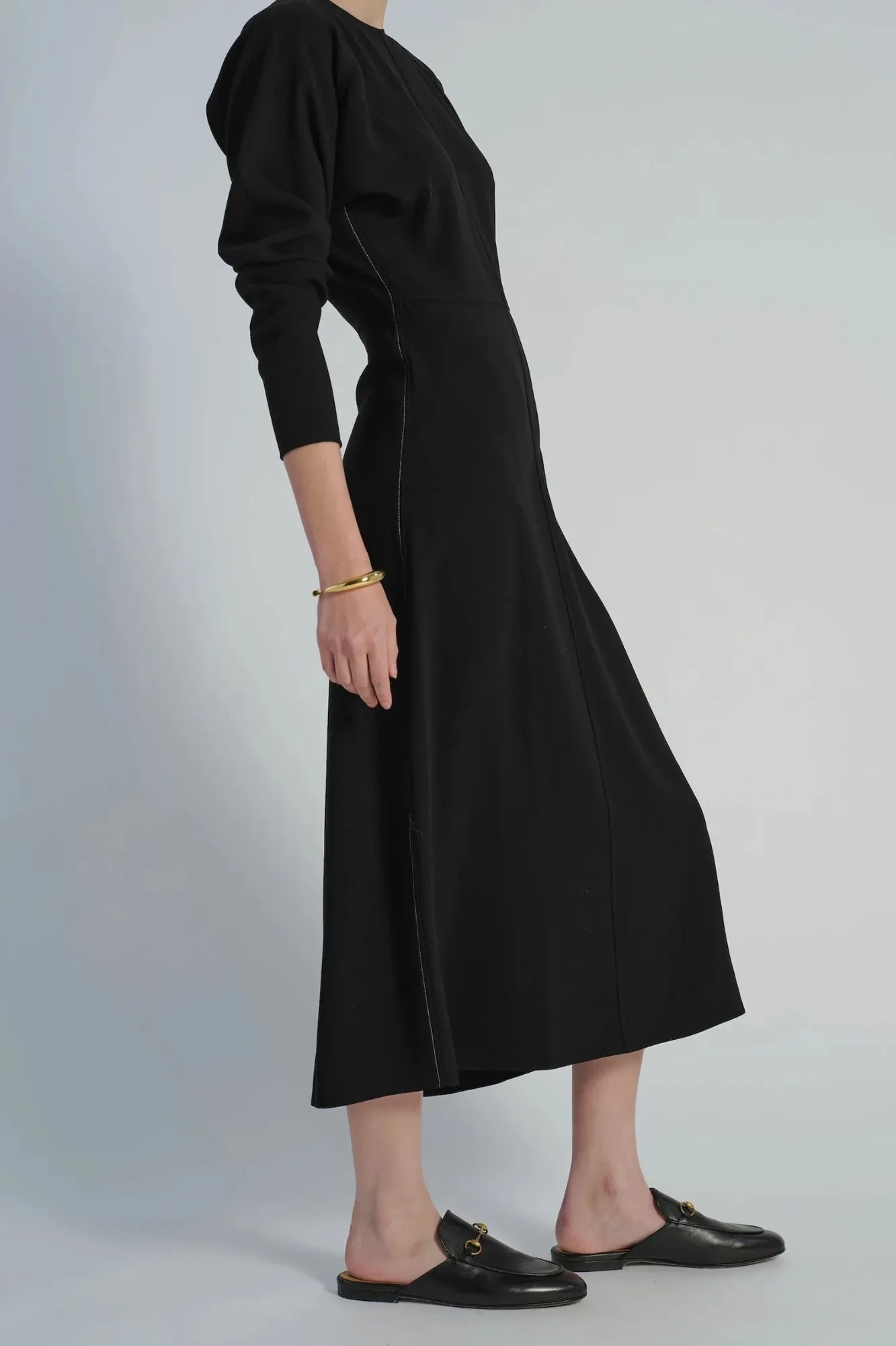 Leia Dress Black Crepe