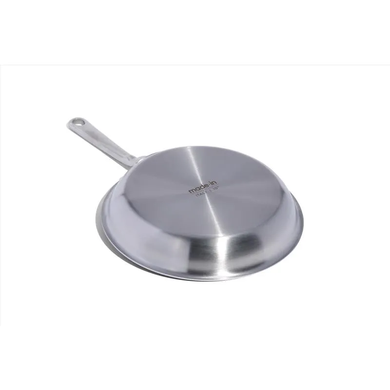 Made In Stainless Steel Fry Pan 10 in. Black/Silver