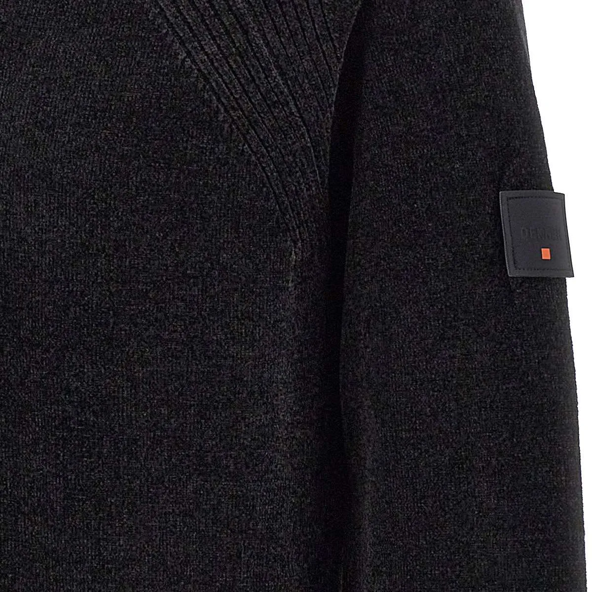 Manna Black Chenille Sweater for Men