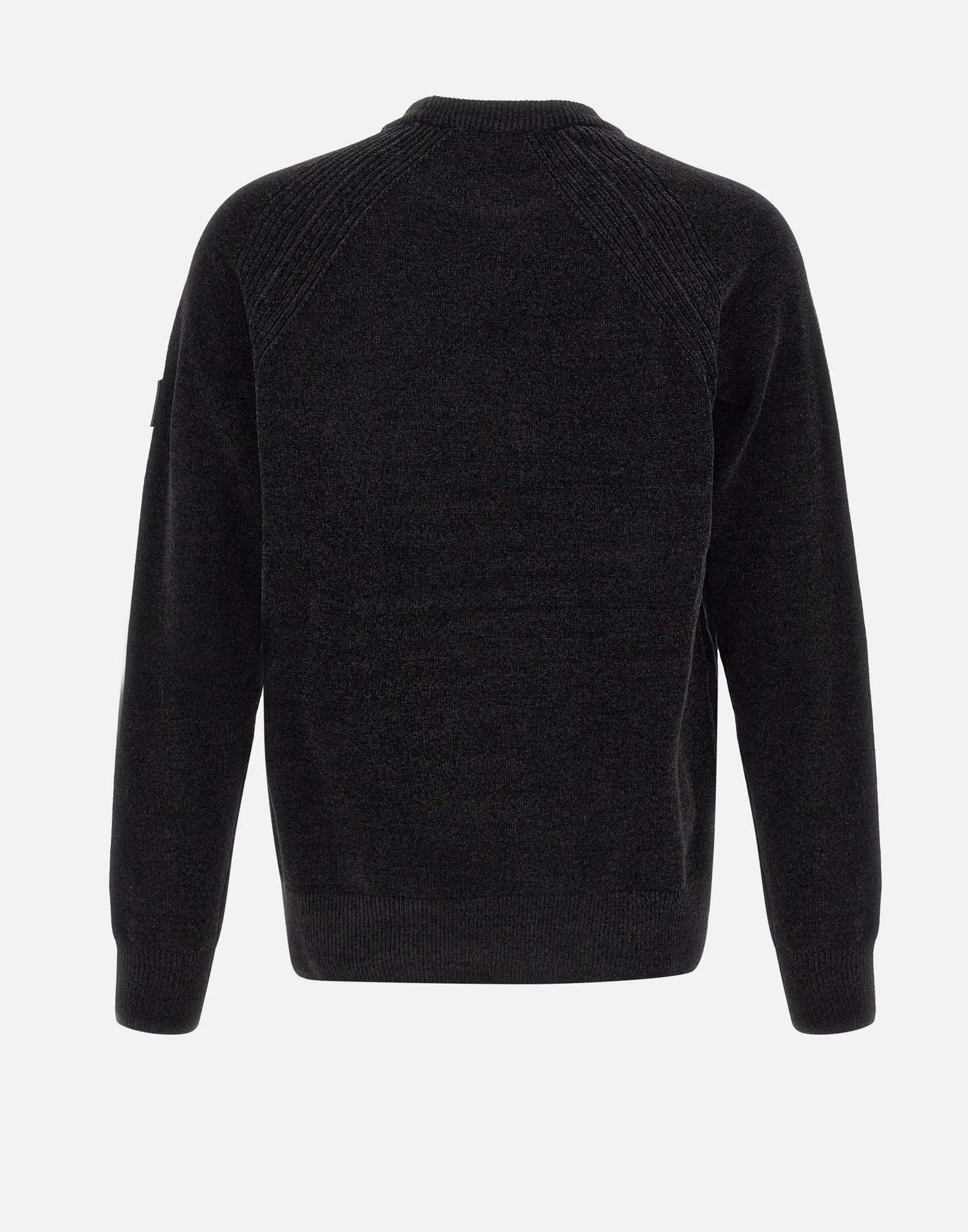 Manna Black Chenille Sweater for Men