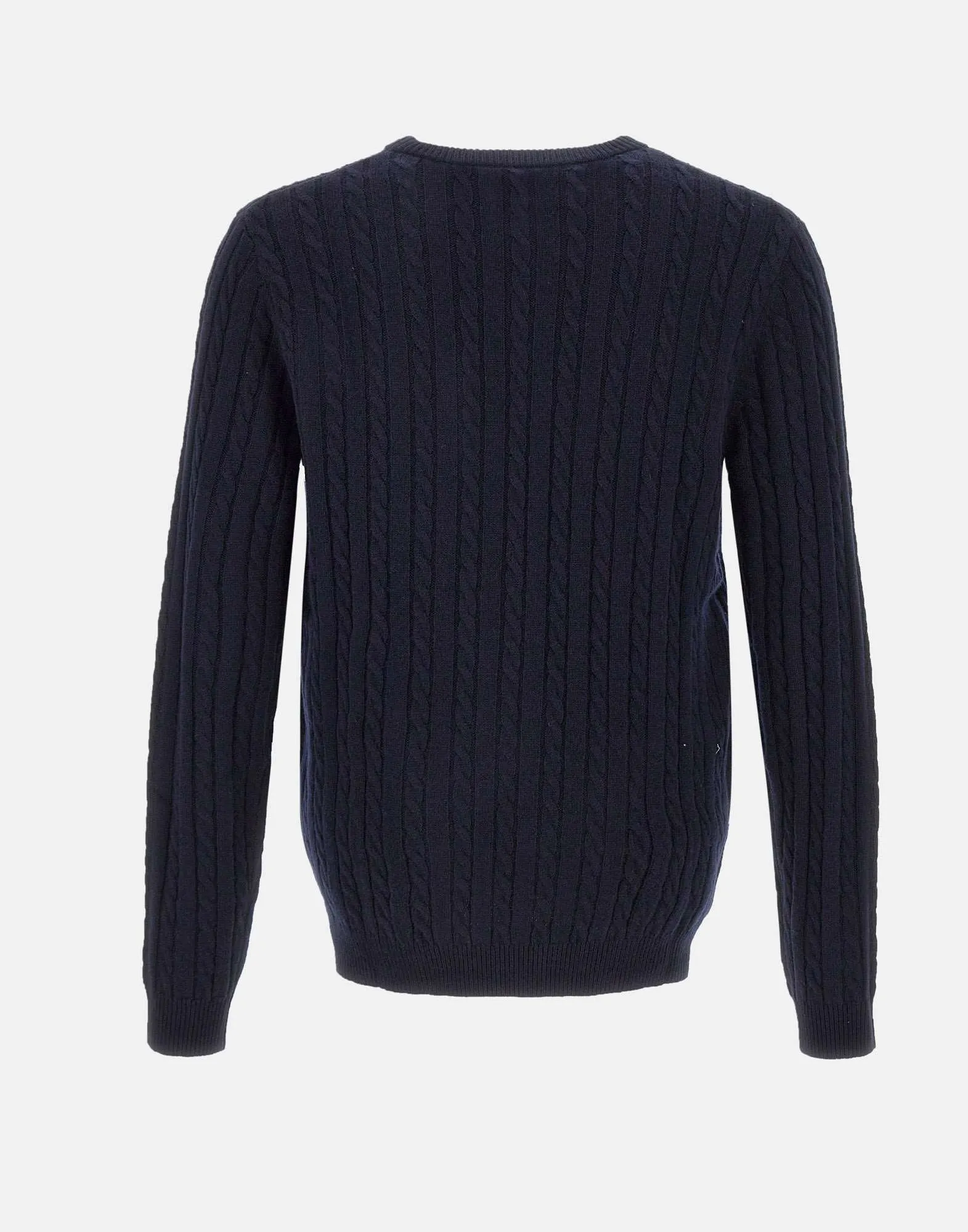 Men's Blue Cable Knit Sweater