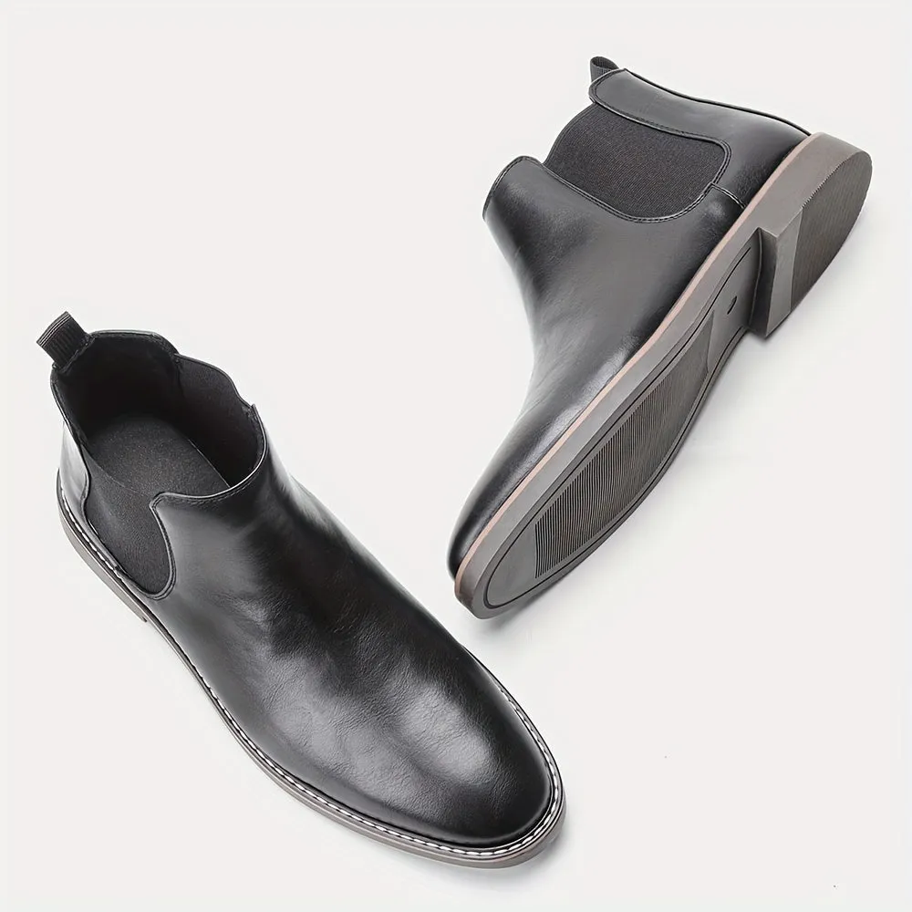 Men's Comfortable Chelsea Boots, Casual Walking Shoes, Slip-on Boots