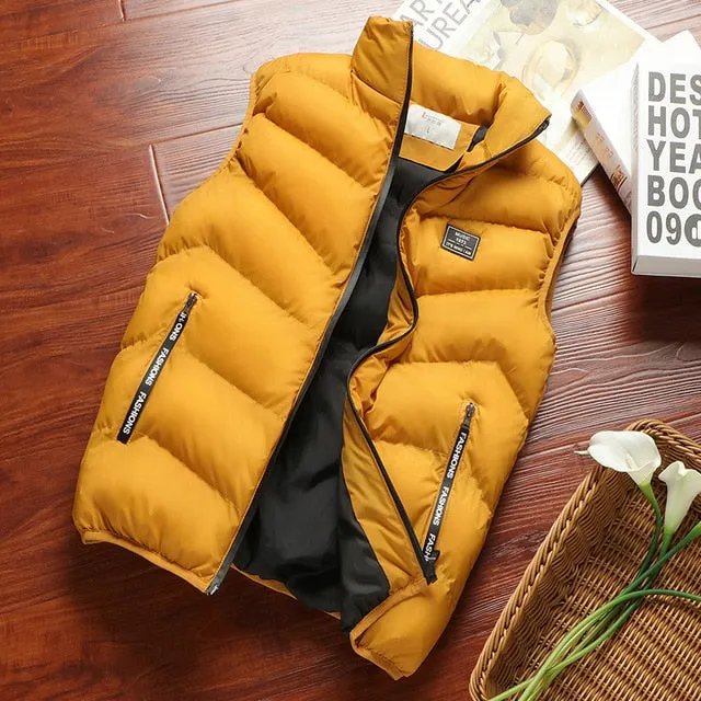 Mens Jacket Sleeveless Vest Spring Thermal Soft Vests Coats